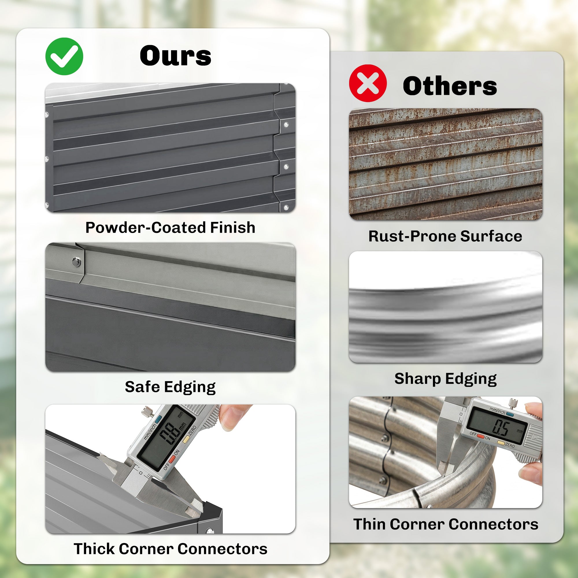Steel Outdoor Garden Planter Box 120cm Wide - Velmora