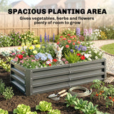 Steel Outdoor Garden Planter Box 120cm Wide - Velmora