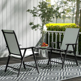Steel Outdoor Garden Table Removable Tray Top - Velmora
