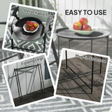 Steel Outdoor Garden Table Removable Tray Top - Velmora