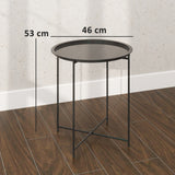 Steel Outdoor Garden Table Removable Tray Top - Velmora