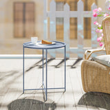 Steel Outdoor Garden Table Removable Tray Top - Velmora