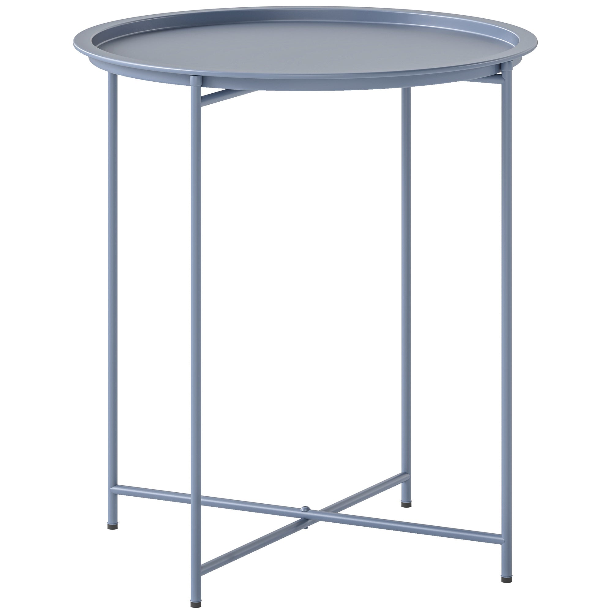 Steel Outdoor Garden Table Removable Tray Top - Velmora