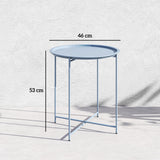 Steel Outdoor Garden Table Removable Tray Top - Velmora