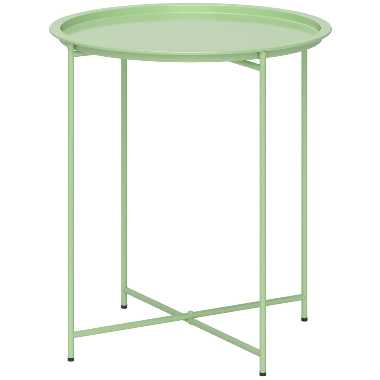 Steel Outdoor Garden Table Removable Tray Top - Velmora