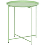 Steel Outdoor Garden Table Removable Tray Top - Velmora