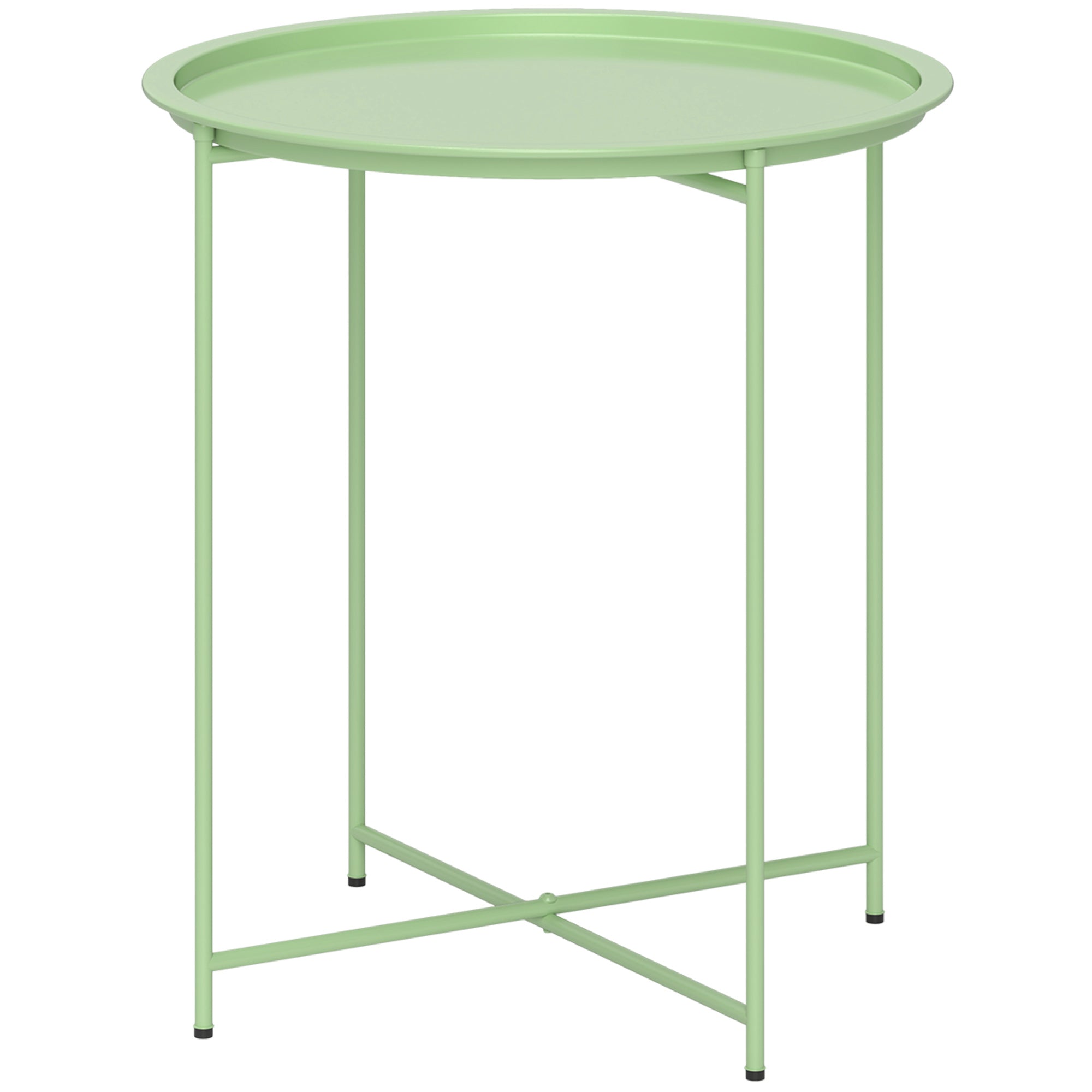 Steel Outdoor Garden Table Removable Tray Top - Velmora