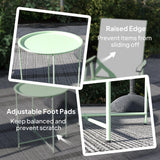 Steel Outdoor Garden Table Removable Tray Top - Velmora