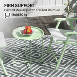 Steel Outdoor Garden Table Removable Tray Top - Velmora