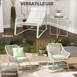 Steel Outdoor Garden Table Removable Tray Top - Velmora