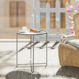 Steel Outdoor Garden Table Removable Tray Top - Velmora