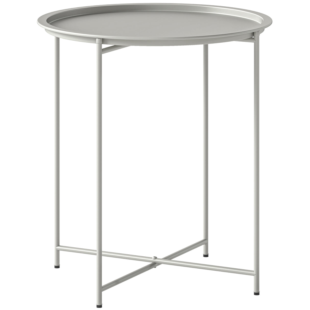 Steel Outdoor Garden Table Removable Tray Top - Velmora
