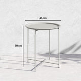 Steel Outdoor Garden Table Removable Tray Top - Velmora