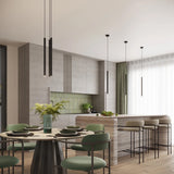 Steel Pendant Light With Arche 1 Lamp - Ocean Green