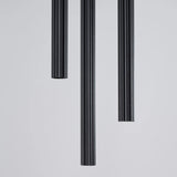 Steel Pendant Light With Arche 3P Lamp - Ocean Green