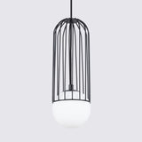 Steel Pendant Light With Brina 1 Lamp - Powder Blue