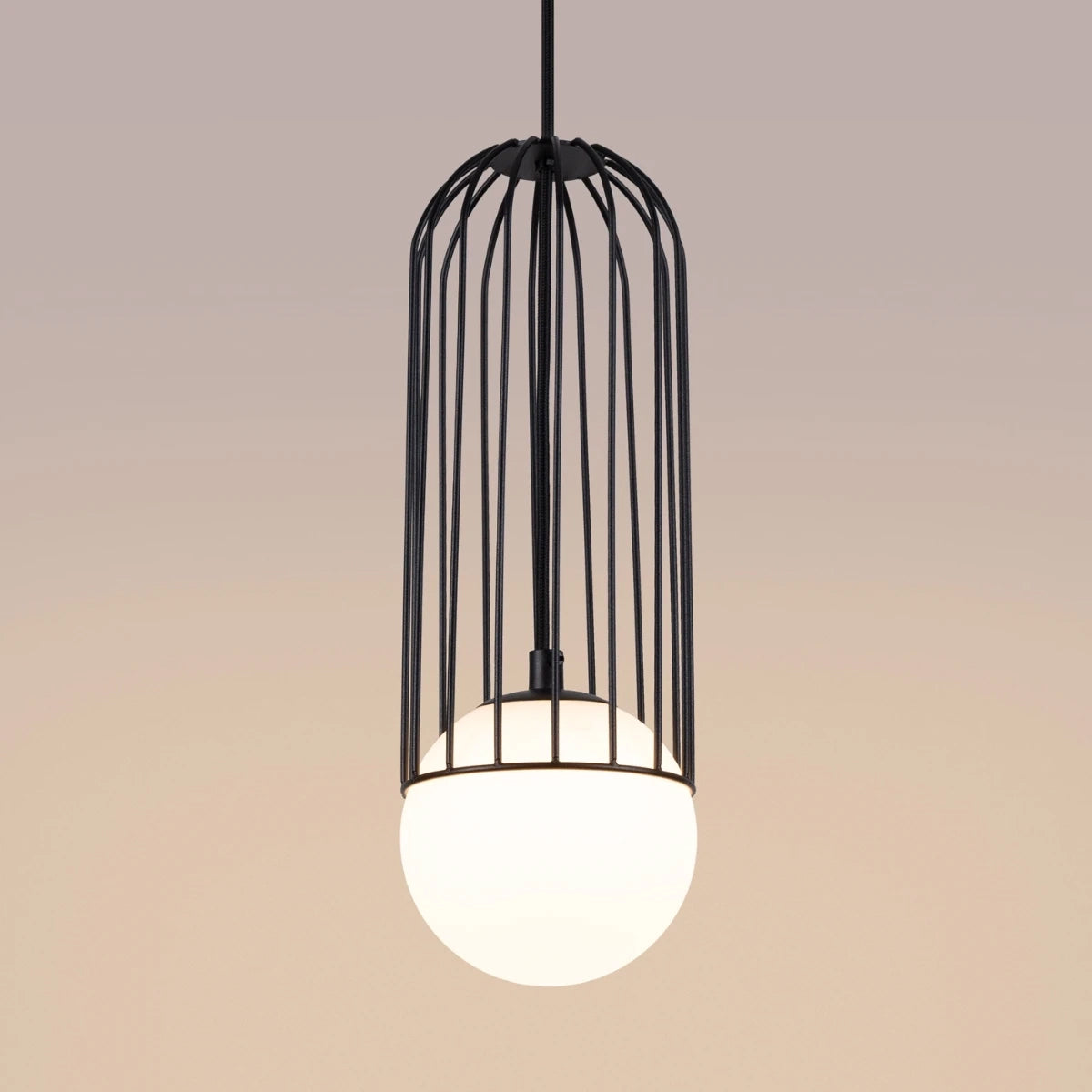 Steel Pendant Light With Brina 1 Lamp - Powder Blue