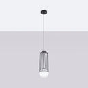 Steel Pendant Light With Brina 1 Lamp - Powder Blue