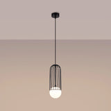 Steel Pendant Light With Brina 1 Lamp - Powder Blue