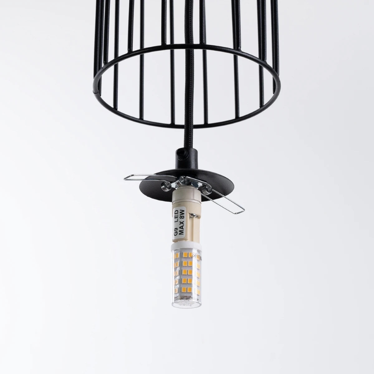 Steel Pendant Light With Brina 1 Lamp - Powder Blue