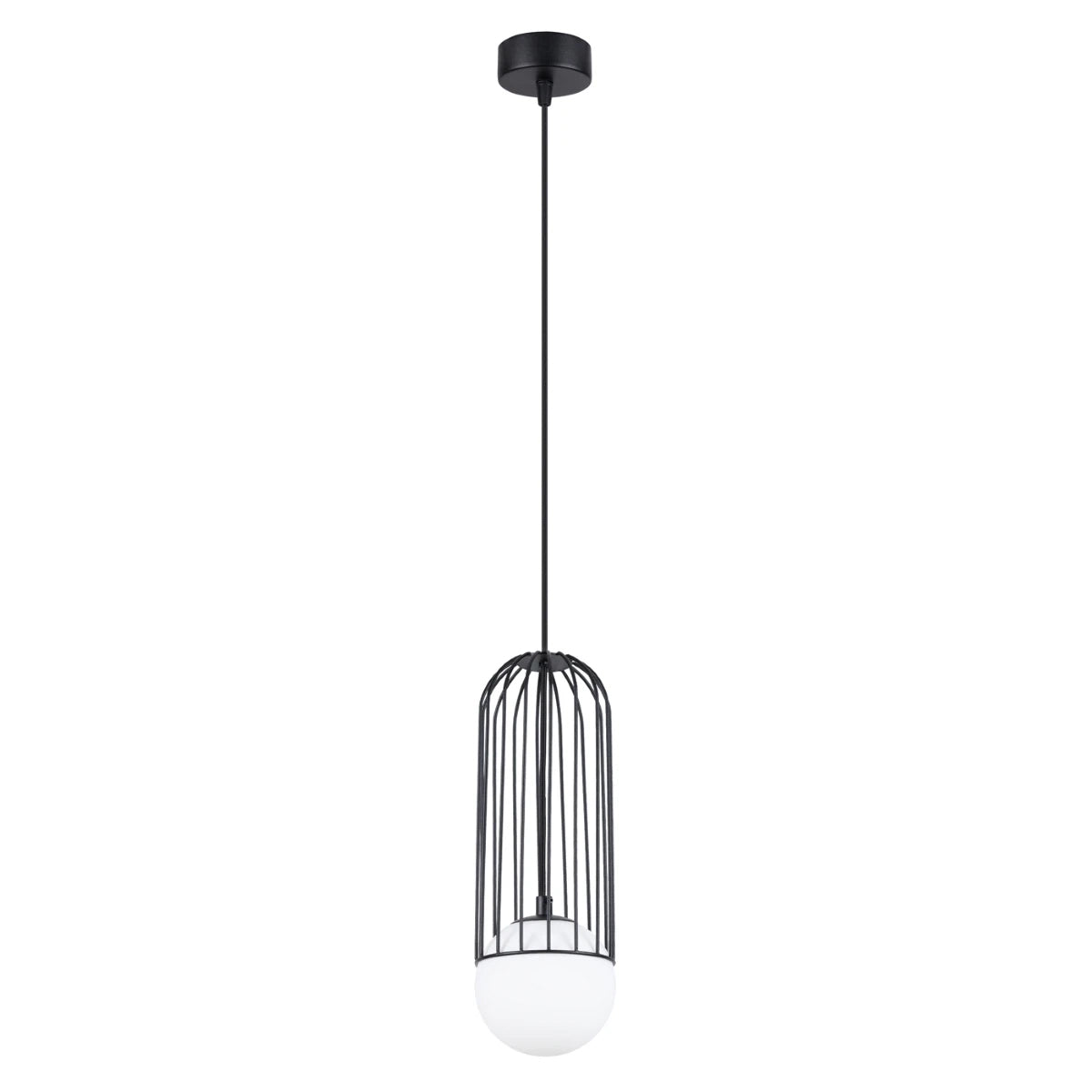 Steel Pendant Light With Brina 1 Lamp - Powder Blue