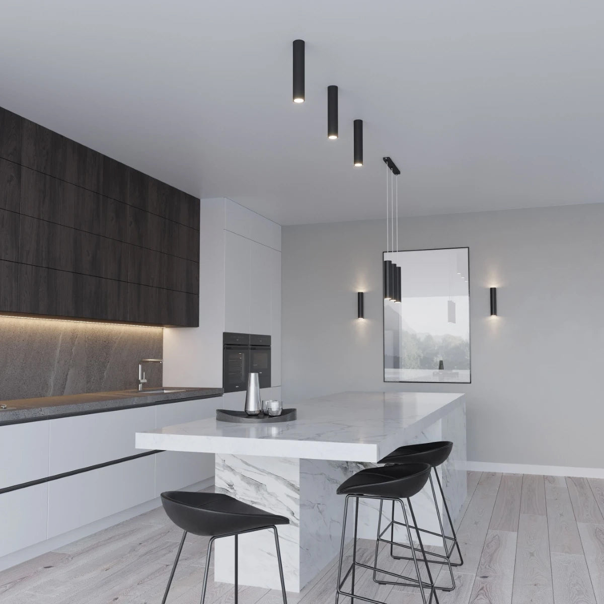 Steel Pendant Light With Lagos 1 Lamp - Ocean Green