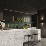 Steel Pendant Light With Lagos 1 Lamp - Ocean Green