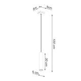 Steel Pendant Light With Lagos 1 Lamp - Ocean Green