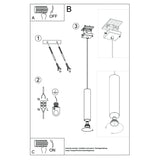 Steel Pendant Light With Lagos 1 Lamp - Ocean Green