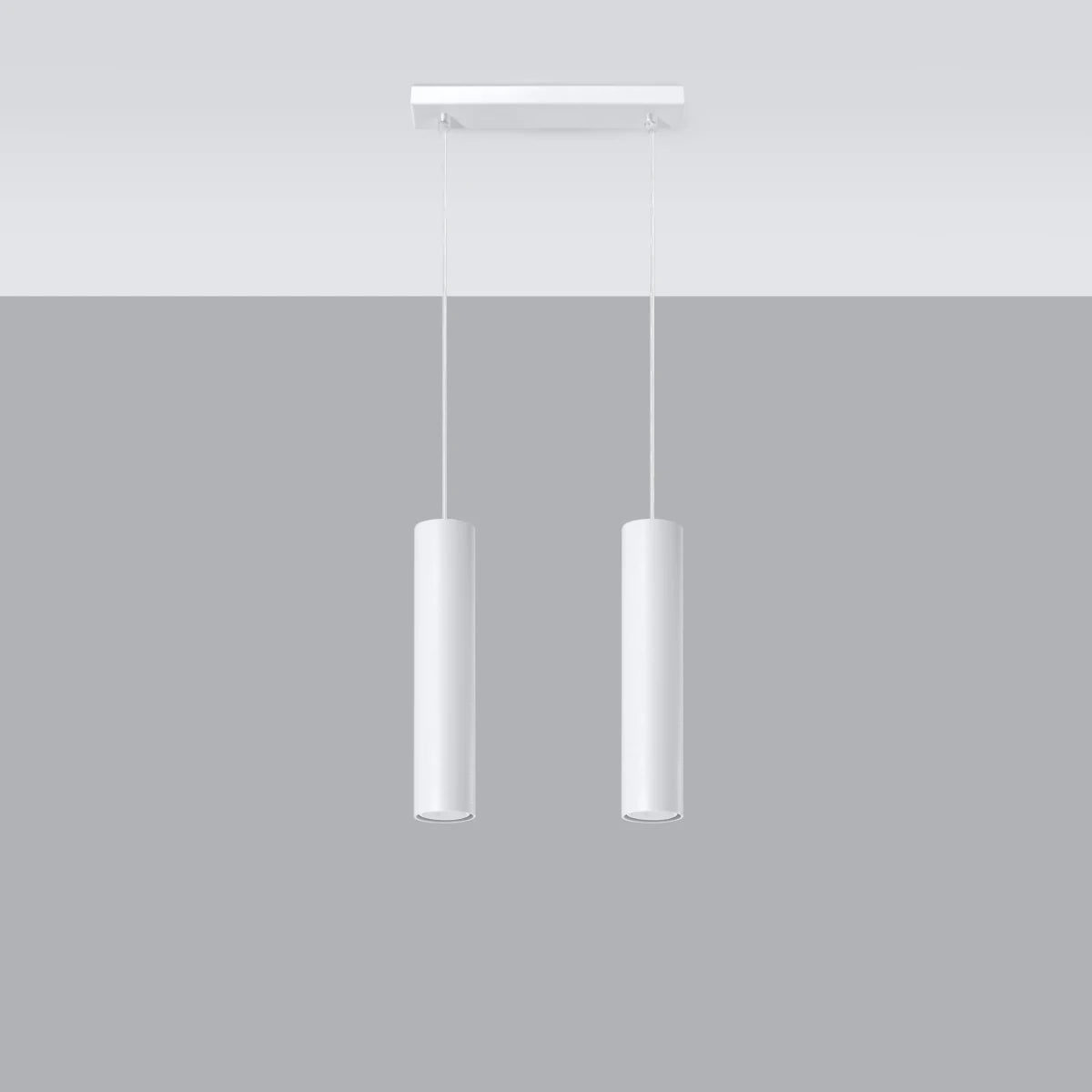 Steel Pendant Light With Lagos 2 Lamp - Ocean Green