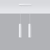 Steel Pendant Light With Lagos 2 Lamp - Ocean Green