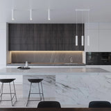 Steel Pendant Light With Lagos 3L Lamp - Ocean Green