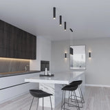 Steel Pendant Light With Lagos 3P Lamp - Ocean Green