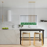 Steel Pendant Light Large With Pastelo 3P Lamp - Ocean Green