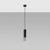 Steel Pendant Light With Loopez 1 Lamp in Black - Ocean Green