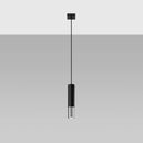 Steel Pendant Light With Loopez 1 Lamp in Black - Ocean Green