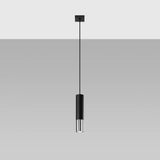 Steel Pendant Light With Loopez 1 Lamp in Black - Ocean Green