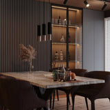 Steel Pendant Light With Loopez 1 Lamp in Black - Ocean Green