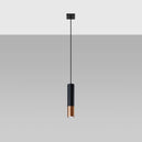 Steel Pendant Light With Loopez 1 Lamp in Black - Ocean Green