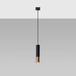 Steel Pendant Light With Loopez 1 Lamp in Black - Ocean Green