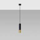 Steel Pendant Light With Loopez 1 Lamp in Black - Ocean Green