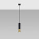 Steel Pendant Light With Loopez 1 Lamp in Black - Ocean Green