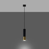 Steel Pendant Light With Loopez 1 Lamp in Black - Ocean Green