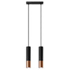 Steel Pendant Light With Loopez 2 Lamp in Black - Ocean Green