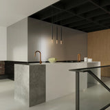 Steel Pendant Light With Mozaica 3L Lamp in Black - Ocean Green