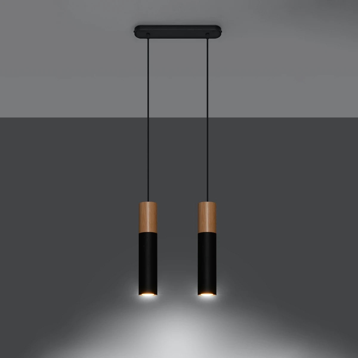 Steel Pendant Light With Pablo 2 Lamp - Peach Puff