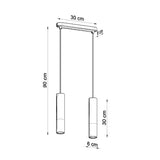 Steel Pendant Light With Pablo 2 Lamp - Peach Puff