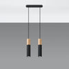 Steel Pendant Light With Pablo 2 Lamp - Peach Puff
