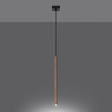 Steel Pendant Light With Pastelo 1 Wooden Lamp - Peach Puff