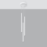 Steel Pendant Light With Pastelo 3P Lamp - Ocean Green